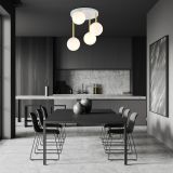 mini: Lampa sufitowa DOLCE nowoczesna biała / złota E14 10W LED (3)