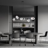 Lampa wisząca PANDORA nowoczesna czarna E14 10W LED