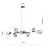 mini: Lampa wisząca PANDORA nowoczesna czarna E14 10W LED (7)