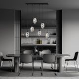 mini: Lampa wisząca ASTRAL nowoczesna czarna E14 10W LED (3)