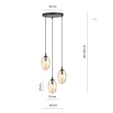 mini: Lampa wisząca ASTRAL nowoczesna czarna E14 10W LED (5)