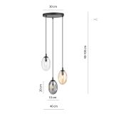 mini: Lampa wisząca ASTRAL nowoczesna czarna E14 10W LED (5)