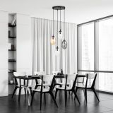 mini: Lampa wisząca ASTRAL nowoczesna czarna E14 10W LED (3)