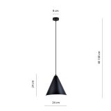 mini: Lampa wisząca REBEL nowoczesna czarna / biała E27 15W LED (3)