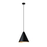 mini: Lampa wisząca REBEL nowoczesna czarna / złota E27 15W LED (1)