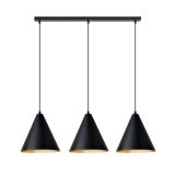 mini: Lampa wisząca REBEL nowoczesna czarna / złota E27 15W LED (1)