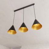 mini: Lampa wisząca REBEL nowoczesna czarna / złota E27 15W LED (4)