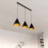 mini: Lampa wisząca REBEL nowoczesna czarna / złota E27 15W LED (6)
