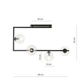 mini: Lampa sufitowa SOMA nowoczesna czarna E14 10W LED (3)