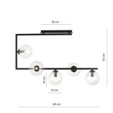mini: Lampa sufitowa SOMA nowoczesna czarna E14 10W LED (5)