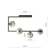 mini: Lampa sufitowa SOMA nowoczesna czarna E14 10W LED (7)