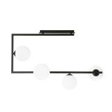 mini: Lampa sufitowa SOMA nowoczesna czarna / złota E14 10W LED (1)