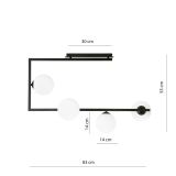 mini: Lampa sufitowa SOMA nowoczesna czarna / złota E14 10W LED (7)