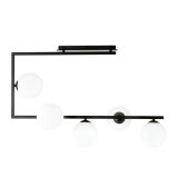 mini: Lampa sufitowa SOMA nowoczesna czarna / złota E14 10W LED (1)