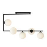 mini: Lampa sufitowa SOMA nowoczesna czarna / złota E14 10W LED (2)