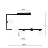 mini: Lampa sufitowa SOMA nowoczesna czarna / złota E14 10W LED (3)