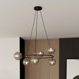 mini: Lampa wisząca AZURA nowoczesna czarna / złota E14 10W LED (3)