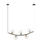 mini: Lampa wisząca RITZ nowoczesna czarna / złota E14 10W LED (2)