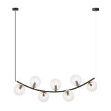 mini: Lampa wisząca RITZ nowoczesna czarna / złota E14 10W LED (1)