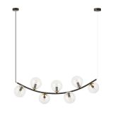 mini: Lampa wisząca RITZ nowoczesna czarna / złota E14 10W LED (2)