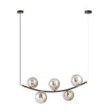 mini: Lampa wisząca RITZ nowoczesna czarna / złota E14 10W LED (1)