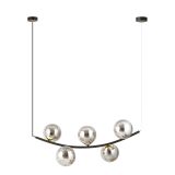 mini: Lampa wisząca RITZ nowoczesna czarna / złota E14 10W LED (2)
