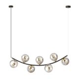 mini: Lampa wisząca RITZ nowoczesna czarna / złota E14 10W LED (1)