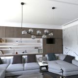 mini: Lampa wisząca RITZ nowoczesna czarna / złota E14 10W LED (3)