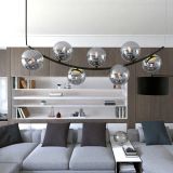 mini: Lampa wisząca RITZ nowoczesna czarna / złota E14 10W LED (4)