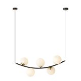mini: Lampa wisząca RITZ nowoczesna czarna / złota E14 10W LED (2)