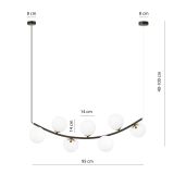 mini: Lampa wisząca RITZ nowoczesna czarna / złota E14 10W LED (3)