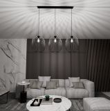 mini: Lampa wisząca ONYX nowoczesna czarna E27 15W LED (4)