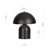 mini: Lampka biurkowa KAVA nowoczesna czarna E27 15W LED (6)