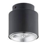 mini: Lampa sufitowa NANO nowoczesna czarna GU10 AR 111 10W LED (1)