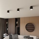 mini: Lampa sufitowa NANO nowoczesna czarna GU10 AR 111 10W LED (4)