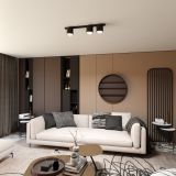 mini: Lampa sufitowa NANO nowoczesna czarna GU10 AR 111 10W LED (6)