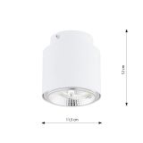 Lampa sufitowa NANO nowoczesna biała GU10 AR 111 10W LED