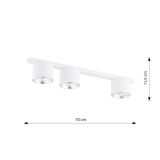Lampa sufitowa NANO nowoczesna biała GU10 AR 111 10W LED