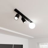 Lampa sufitowa BASTER nowoczesna czarna GU10, E14 10W LED