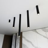 Lampa sufitowa TECNO nowoczesna czarna GU10 10W LED