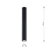 Lampa sufitowa TECNO nowoczesna czarna GU10 10W LED
