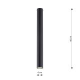 Lampa sufitowa TECNO nowoczesna czarna GU10 10W LED
