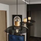mini: Żyrandol KOBE japandi czarny E27 15W LED (4)