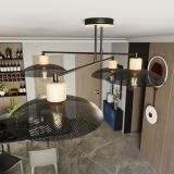 mini: Żyrandol KOBE japandi czarny E27 15W LED (5)
