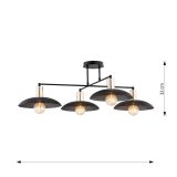 mini: Żyrandol SPIRIT japandi czarny E27 15W LED (6)