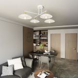 mini: Żyrandol SPIRIT japandi biały E27 15W LED (3)