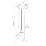 mini: Lampa wisząca ELIT nowoczesna czarna GX53 10W LED (5)