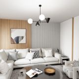 mini: Żyrandol HERMES nowoczesny czarny E14 10W LED (2)