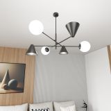 mini: Żyrandol HERMES nowoczesny czarny E14 10W LED (3)