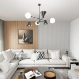 mini: Żyrandol HERMES nowoczesny czarny E14 10W LED (4)